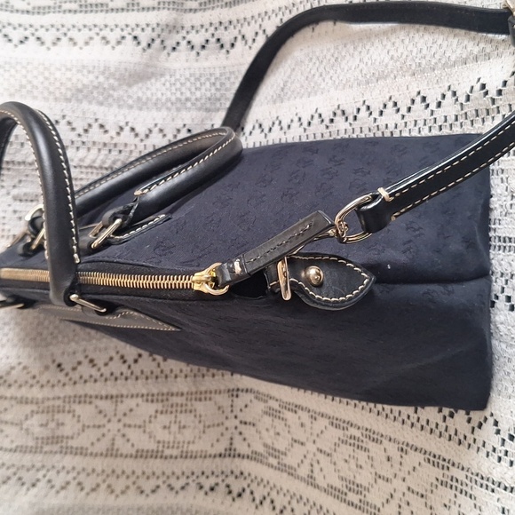 Dooney & Bourke Black Mini Signature  Satchel With Detachable Handbag - Picture 4 of 12